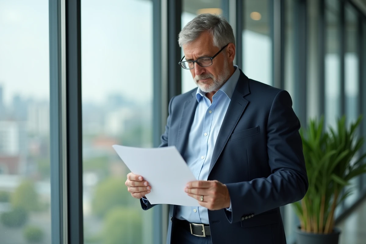 Homme d affaires tenant une politique de remboursement