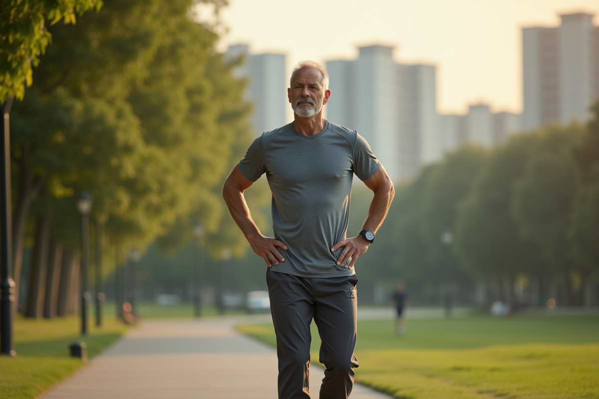 Homme faisant une pause lors d