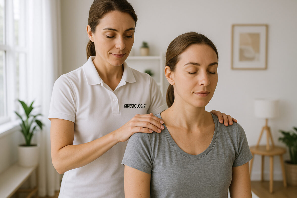Photo hyperrealiste d'un kinesitherapeute en séance de bien-être