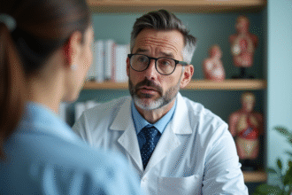 Médecin spécialiste en consultation avec un patient