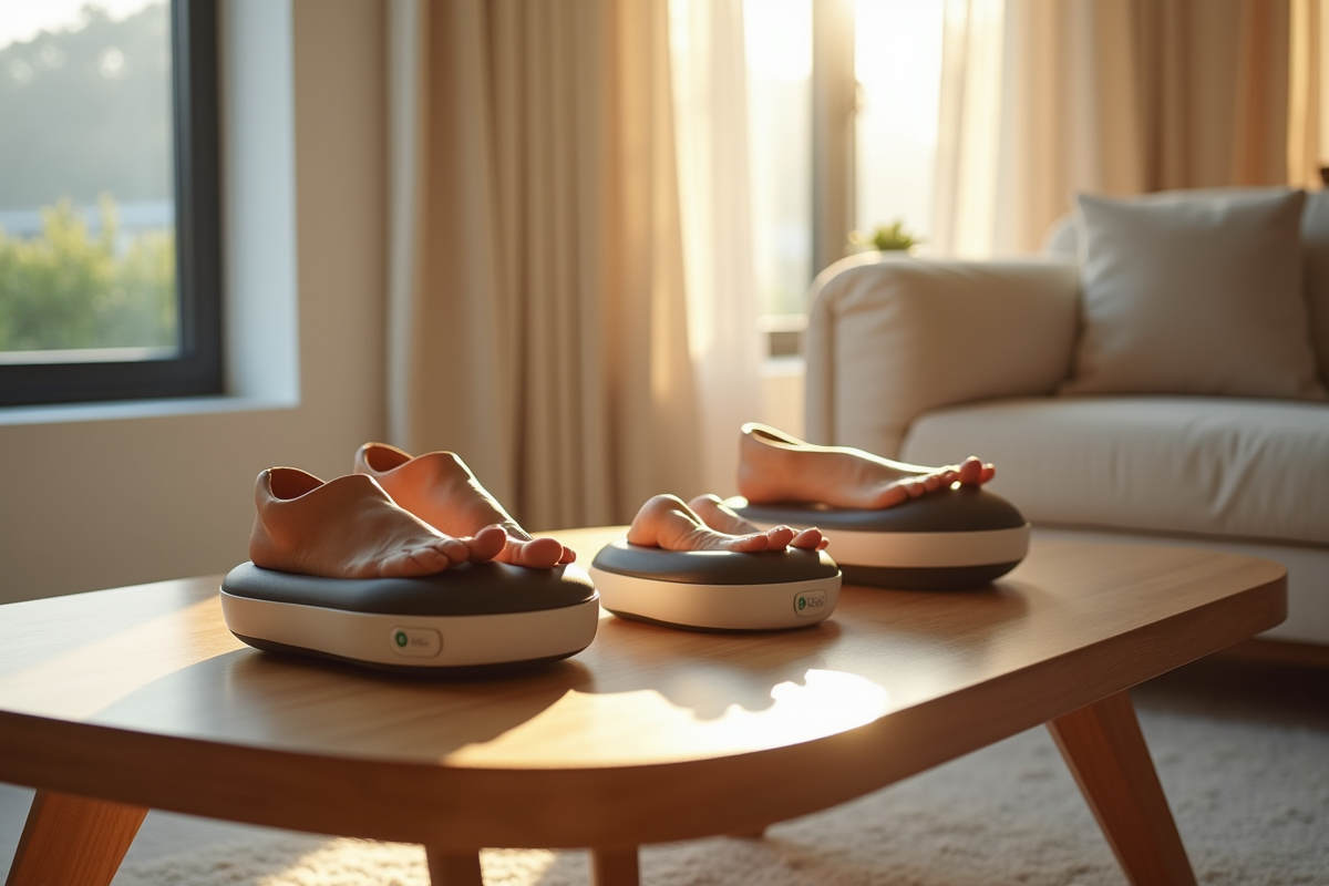 Salon moderne avec appareils de massage pour les pieds